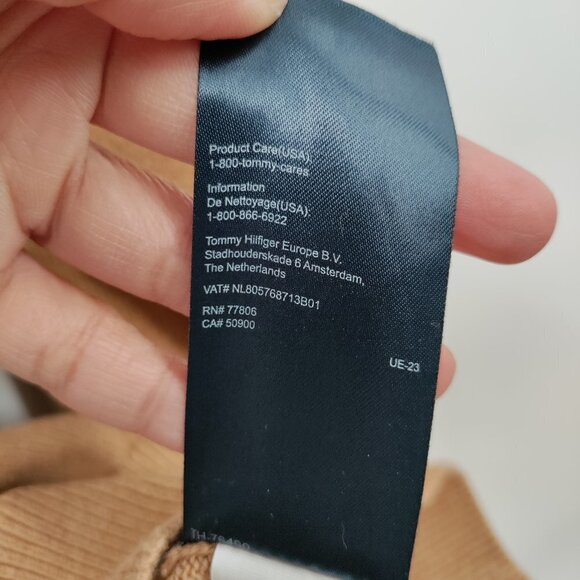 Tommy Hilfiger Cotton Turtleneck Quarter-Zip Pullover Sweater Medium Men Brown - Picture 7 of 11